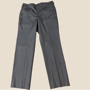 Vintage Koratron Black Western Trousers Keystone Loops Flap Pockets 33x27.5